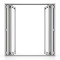 Porte pliante en aluminium sur mesure, porte pliante en verre, porte accordéon, entrée de patio moderne, extérieur, 3m x 2,5m, usage commercial