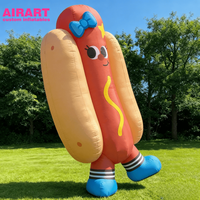 Ballon gonflable en PVC en forme de hot-dog pour la décoration d'entrée de restaurant, modèle de stand alimentaire gonflable personnalisé pour accessoires de scène