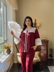 Camisón Extra Grande Estilo Dubái para Mujer, Ropa de Dormir Islámica, Talla Grande - Product Image 6