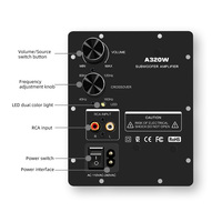 Amplificateur de basses numériques A320W, haut-parleur mono, entrée RCA métallique, panneau arrière, AC 110-240V, mini amplificateur de puissance pour home cinéma