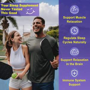 Magnezyum glisinat, GABA, 5-HTP, l-theanine, papatya, limon balsamı, B6 vitamini takviyeleri ile Melatonin ücretsiz uyku Gummies - Product Image 5