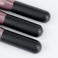 HMU Logo personnalisé unique grand Kabuki Chubby Pier Flat Top Slant Round Slente Angle Face Liquid Foundation Brush de haute qualité