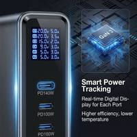 Vente en gros de stations de charge de bureau USB C rapides 540W, chargeur multi-appareils PD QC avec écran LED en temps réel