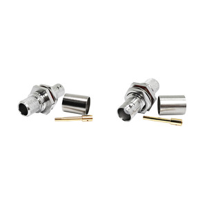 <span class=keywords><strong>BNC</strong></span> kết nối 50ohm không thấm nước <span class=keywords><strong>BNC</strong></span> Jack EZ RF Coax uốn nối cho lmr400 rg213 rg214 7dfb H1000 cáp đồng trục - Product Image 1