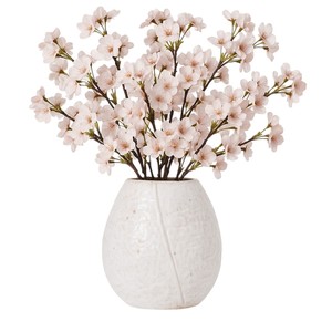 Vaso in ceramica rotondo testurizzato per decorazioni da soggiorno, centrotavola, composizioni floreali, stile classico - Product Image 2