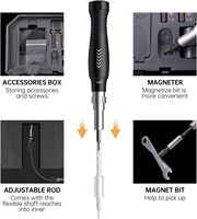 Jeu de tournevis de précision Peaktop, kit de tournevis pour ordinateur portable, kit de réparation de tournevis d'ordinateur professionnel 164 en 1