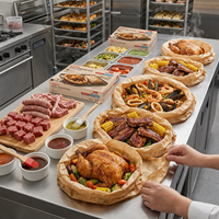 Sacs de cuisson en papier sulfurisé sans PFAS, antiadhésifs et résistants à la graisse pour poulet rôti, boîte d'emballage alimentaire personnalisée