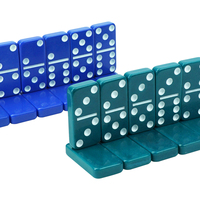Fabrication directe d'usine, jeu de dominos double six coloré, blocs de dominos multicolores et logo personnalisés pour jouer au jeu de dominos