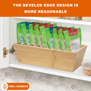 GL 3 pezzi Set di bambù legno cassetto organizzatore scatola Set contenitore intagliato durevole con Logo personalizzato - Product Image 2