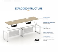 EGROspace Mobilier Commercial : Poste de Travail Modulaire Extensible en Métal pour Bureau, Combinaison de Bancs de Travail