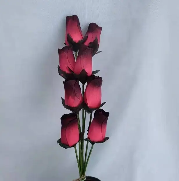 FCD1103 di Fabbrica fornito rosso fiori artificiali rose di legno per la vendita