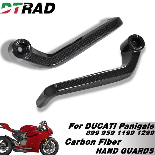Carbon Fiber Brake Clutch Lever Hand Guards for DUCATI PANIGALE V4 V2 2025 899 959 1199 1299 Motorcycle Racing Crash Protection