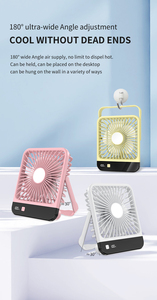 <b>Mini</b> Desk Fan with Digital Display USB Rechargeable Quiet Desktop Personal Fan Portable Small Cooling Fan for Home Office Dorm - Product Image 6