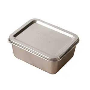 Хит продаж, коробка для хранения свежих продуктов, домашняя/офисная/столовая, коробка для хранения образцов из нержавеющей стали, 201 маленькая квадратная коробка