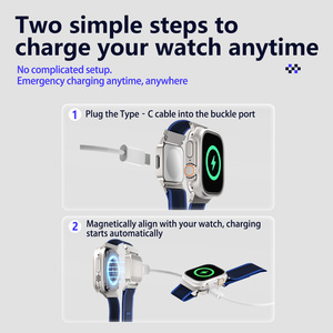 สายนาฬิกาไนลอนแบบไร้สาย 2 in 1 พร้อมที่ชาร์จแม่เหล็กแบบ Type C สำหรับสมาร์ทวอทช์ - Product Image 6