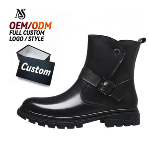 Botas de Cuero Genuino para Parejas, Tallas Grandes, Diseño Moderno, Suela Resistente, Suaves y Cómodas, Disponibles, Se Aceptan Pedidos Personalizados - Product Image 1