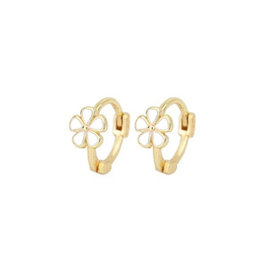 Pendientes Florales Minimalistas de Esmalte para Mujer, Joyería Elegante para Uso Diario - Product Image 1