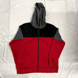 Sudadera con Capucha para Hombre, Diseño Color Block, Cierre Completo, 100% Algodón, Corte Regular, Estilo Urbano para Invierno - Product Image 1