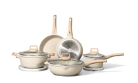 Ensemble de casseroles et poêles antiadhésives de luxe moderne de 21 pièces, fond à induction, tous types de cuisinières, ensemble très vendu