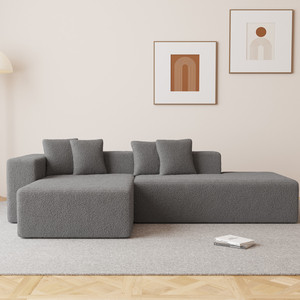 Compressed L Shaped Sofa in a Box European Warehouse Quick Ship Modular Corner Couch Foam Filling No Assembly Living Room Use - Product Image 5