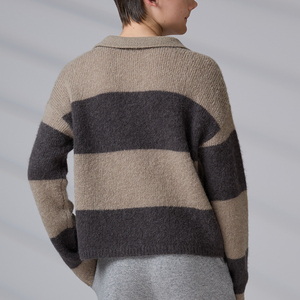 Pulls en tricot personnalisés avec logo ODM pour adolescents et hommes, col en V, manches longues, style polo classique - Product Image 3