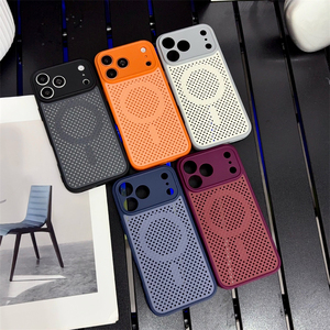 เคสแม่เหล็กแบบตาข่ายระบายความร้อนสำหรับ iPhone 18 17 16 15 14 Plus 13 Pro Max  วัสดุ PC แข็ง ป้องกันแรงกระแทก - Product Image 2