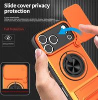 Étui de téléphone magnétique antichoc à double support pour Oneplus Nord ACE5/CE5/ACE 6T/ACE6/15R/ACE5 Pro, coque arrière avec fenêtre coulissante, protection renforcée