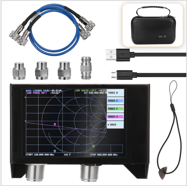3G Vector Network Analyzer S-A-A-2 NanoVNA V2 Shortwave HF VHF UHF Antenna Analyzer