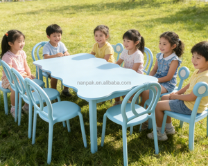 <span class=keywords><strong>Chaise</strong></span> d'enfant en plastique empilable ondulée, moderne, à dossier incurvé, bleue, jaune, rose, blanche, violette, pour événements extérieurs, fêtes d'anniversaire, location - Product Image 2