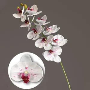 3d לבן סחלב Suppliers-2020 חדש חתונת בית דקורטיבי פרח לבן מזויף משי Phalaenopsis סחלבים פרח 3D הדפסת אמיתי מגע לטקס מלאכותי סחלבים