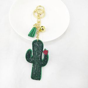 Meilleures ventes : Porte-clés en velours coréen en forme de <span class=keywords><strong>cactus</strong></span>, pendentif <span class=keywords><strong>DIY</strong></span> avec strass, porte-clés en forme de plante <span class=keywords><strong>cactus</strong></span>, pompon, accessoires pour sac <span class=keywords><strong>à</strong></span> main - Product Image 3