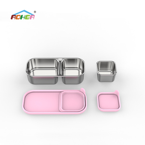 Cho aohea dễ thương <span class=keywords><strong>Mini</strong></span> thép không gỉ Bento Box <span class=keywords><strong>PP</strong></span> Nắp New Snack Ăn Trưa <span class=keywords><strong>container</strong></span> cho trẻ em du lịch bao gồm súp Jar nước sốt <span class=keywords><strong>container</strong></span> - Product Image 2