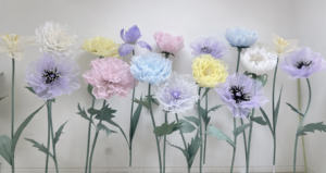 Yüksek kalite el yapımı düğün dekorasyon otomatik hareketli dev çiçek arka plan düzeni için pencere ekran olay dekorasyon - Product Image 4