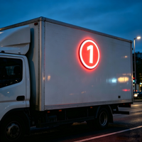 Autocollants lumineux électroniques flexibles FLEXMEDIA EL-CAR-D avec symboles numériques lumineux pour la numérotation des véhicules