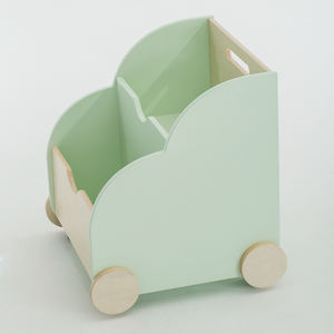 Conteneur à livres 2 en 1, marcheur vert à pousser, bibliothèque en bois massif pour bébé, meubles de chambre d'enfant, bibliothèque au sol, bibliothèque en bois - Product Image 4