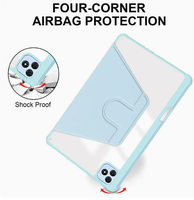 Étui de protection intégral en cuir acrylique avec support rotatif à 360° pour tablette Infinix Xpad 20 (Rose) Style Ins