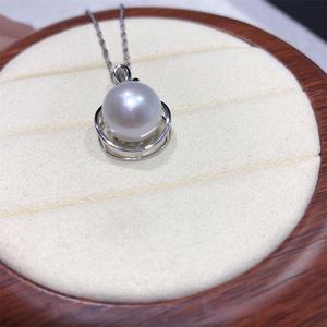 Zhizhen 11-12mm Freshwater Large <b>Pearl</b> Pendant Strong Light S925 Pure <b>Silver</b> Round <b>Necklace</b> Wholesale <b>Necklace</b> Product - Product Image 5