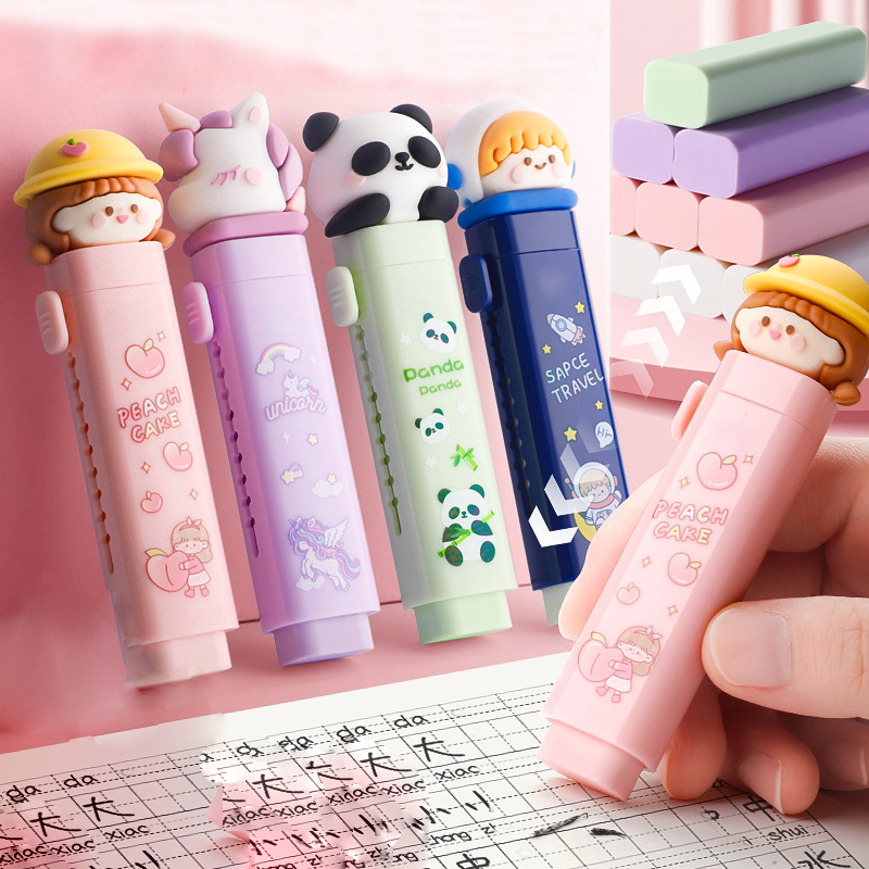 Retractable Erasers Crerative School Stationery Cute