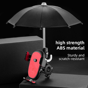 Soporte para teléfono Yueli con paraguas, ajustable, con bloqueo de un clic, para navegación en bicicleta, soporte a prueba de golpes - Product Image 4