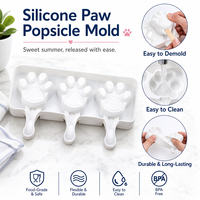 Moule à glace en silicone en forme de patte de chat, moule à bâtonnets glacés, mini moule à glace, moule à gâteaux et bonbons
