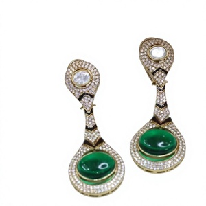 Pendientes de moda de calidad superior con piedras de moissanita brillantes, accesorios de moda para fiesta con para mujer - Product Image 2