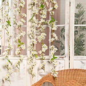 Guirlande de fleurs artificielles en fleurs de cerisier, décoration orientale pour la maison, le jardin, les mariages et les fêtes - Product Image 6