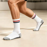 Chaussettes de sport à compression antibactériennes avec logo personnalisé, antidérapantes, respirantes, pour l'entraînement et la performance