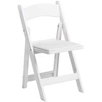 Chaise pliante en plastique blanc avec siège rembourré, idéale pour les mariages, banquets et événements – Fournisseur direct usine