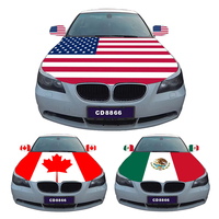 Ensemble de drapeaux personnalisés Écharpe, chapeau, housse de voiture, sac, maillots de sport personnalisés pour événements sportifs et promotion des supporters – États-Unis, Canada, Mexique