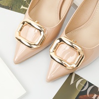 Boucles décoratives carrées en métal conformes aux normes UE/US pour chaussures, breloques détachables élégantes pour chaussures, vente en gros d'accessoires pour chaussures
