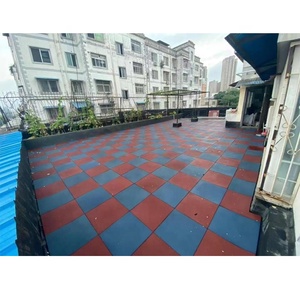 Dalles de sol en granulat de caoutchouc, tapis de caoutchouc sécurisé, revêtement de sol pour CrossFit et fitness - Product Image 6
