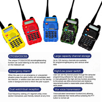 Radio Baofeng UV5R UV-5R double bande VHF UHF d'origine usine, certifiée CE FCC, appareil de communication d'urgence pour radioamateurs, talkie-walkie pour adultes
