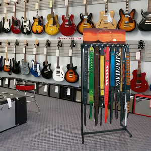 Banda de guitarra negra de metal personalizada, estante de exhibición para tiendas de instrumentos de música - Product Image 4