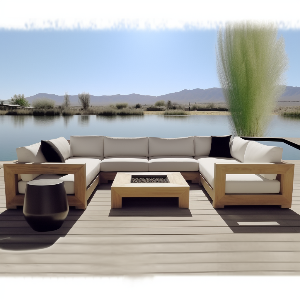 Outdoor Patio Hotel Sets Sofa Lounge Furniture Teak Garden Sofa Couch  Wooden Furniture Garden Set Modern Sofa
